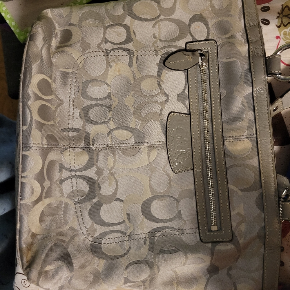 Coach Purse Gray Authentic - Picture 2 of 7